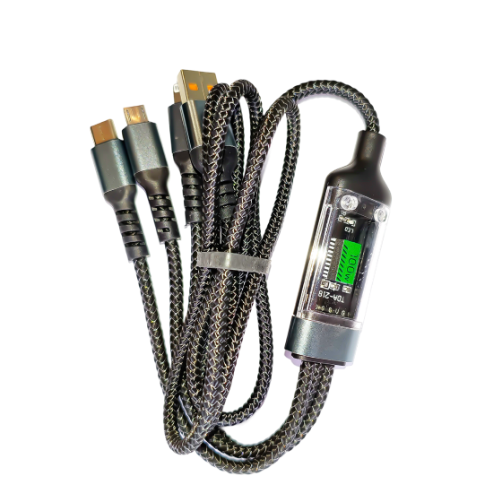 One-to-three data cable fast charging (100W)