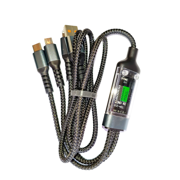 One-to-three data cable fast charging (100W)