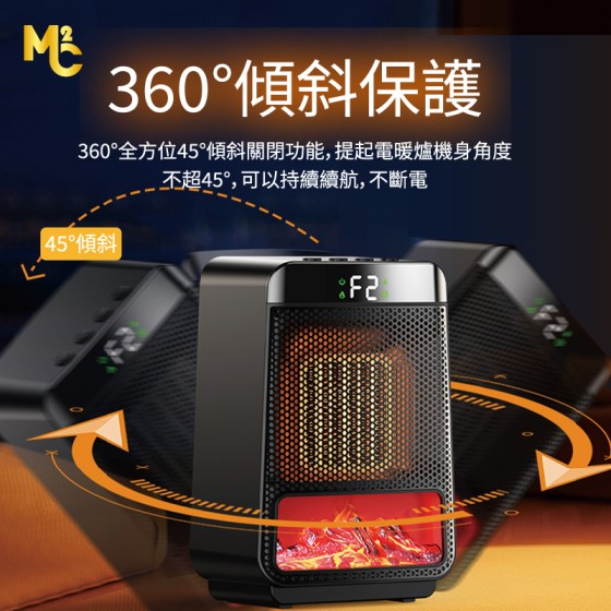 Atmospheric flame electric heater