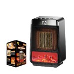 Atmospheric flame electric heater