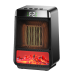 Atmospheric flame electric heater